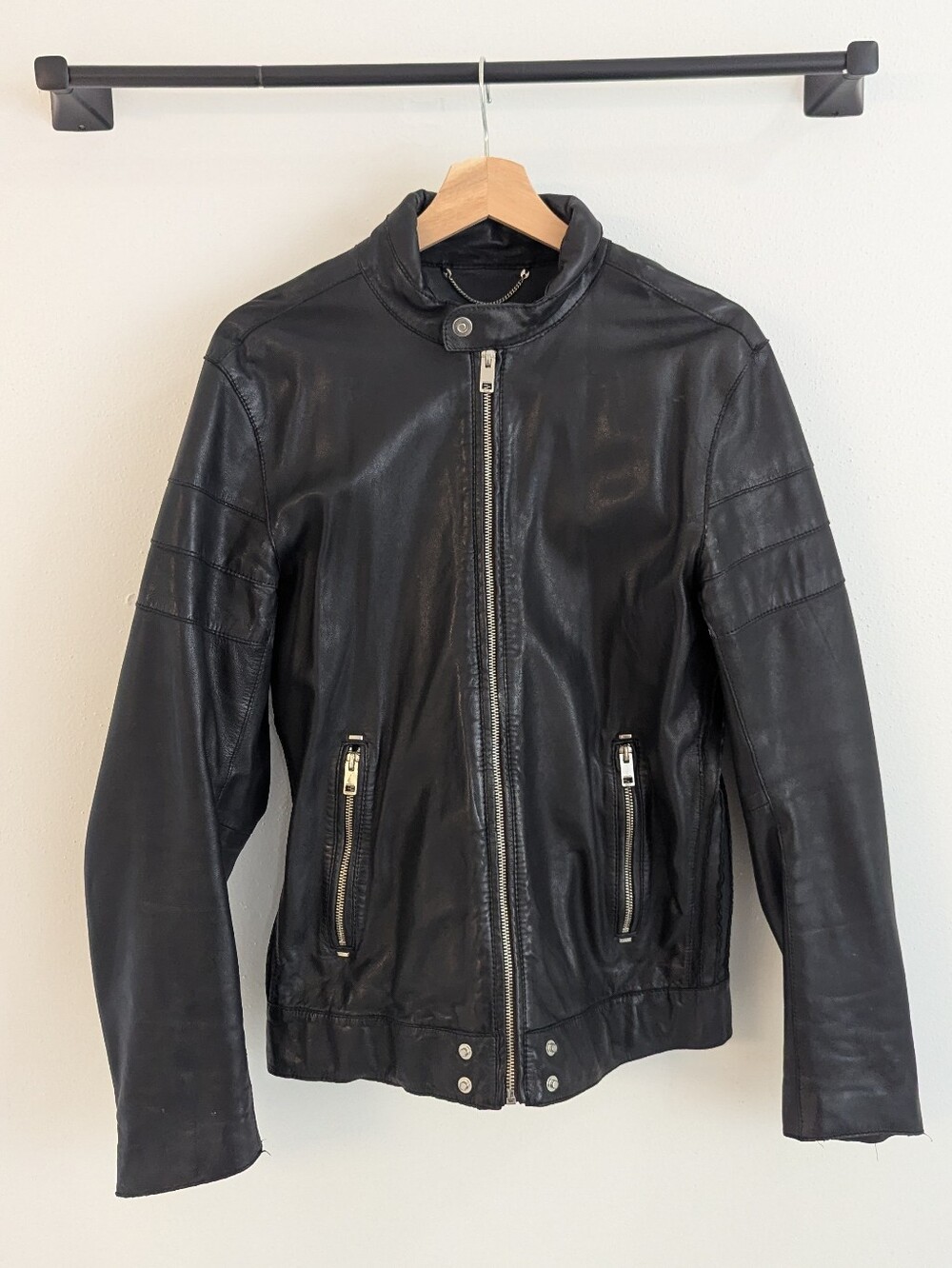 Diesel Sheepskin Leather Biker Jacket